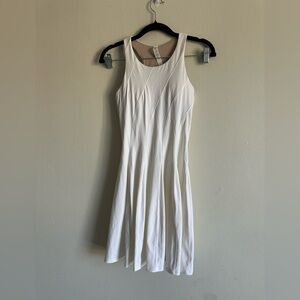 Lululemon White Sleeveless Court Crush A-Line Tennis Dress